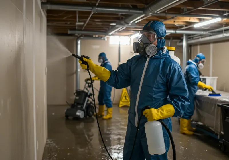 Basement Sanitization and Antimicrobial Treatment process in Lakewood, OH