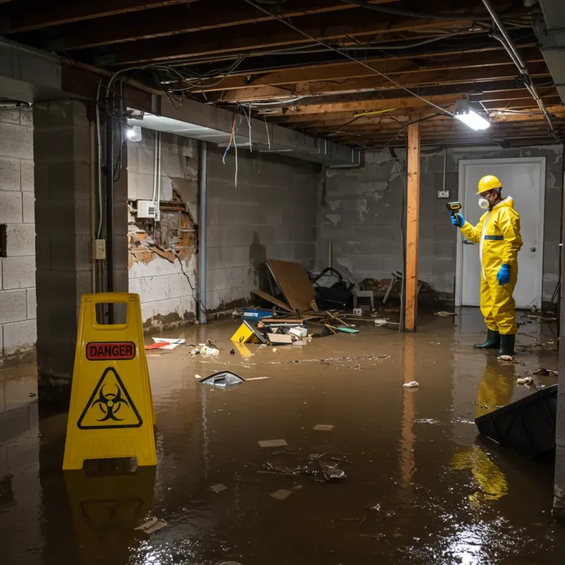 Flooded Basement Electrical Hazard in Lakewood, OH Property